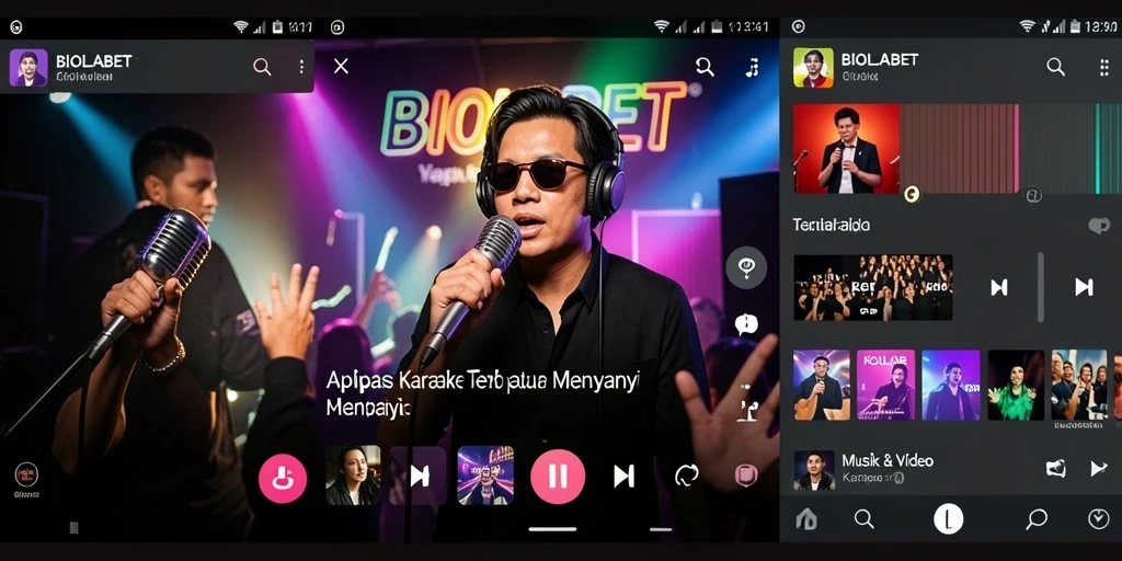 Antarmuka pengguna BIOLABET yang memudahkan akses karaoke.