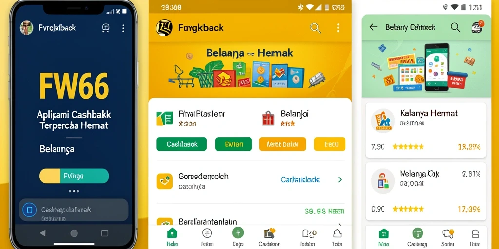 Tampilan antarmuka pengguna FW66 yang menarik dengan fungsi Cashback.