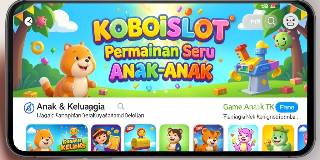 Tampilan antarmuka KOBOISLOT yang colorful dan interaktif.