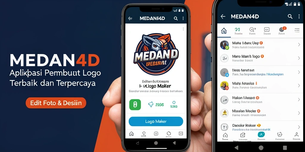 Antarmuka fitur Logo Maker yang sederhana dan intuitif.